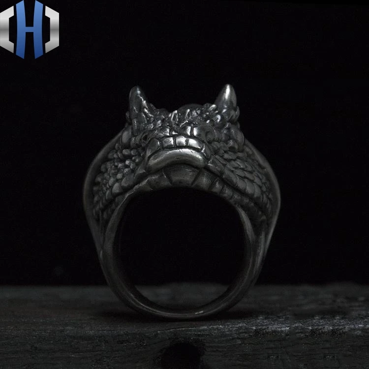 

Original Works Desert Horned Viper Handmade Silver 925 Silver Ring Dark