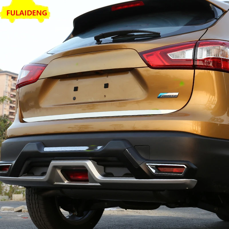 1 шт. для Nissan Qashqai- нержавеющая сталь задняя крышка крышки багажника отделка автомобиля Стайлинг Аксессуары