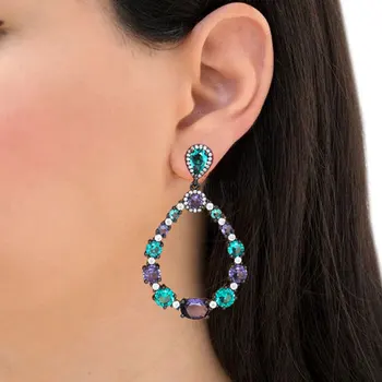 

GODKI Luxury Waterdrop Brazil Long Dangle Earring for Women Wedding Full Micro CZ Cubic Zircon Dubai Indian Earrings Bohemia Hot