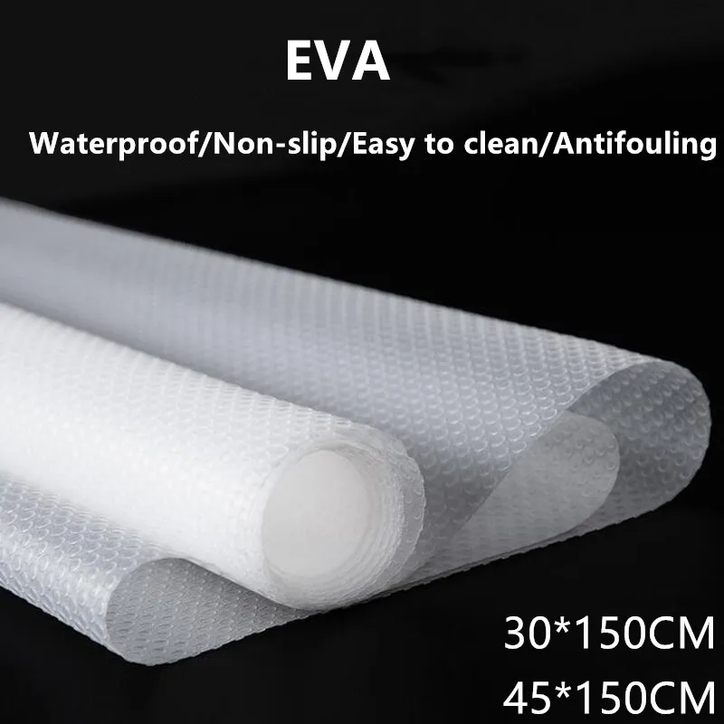 Clear EVA Waterproof Cupboard Cabinet Shelf Drawer Liner Non Slip Table  Cover Mat Non Adhesive Kitchen