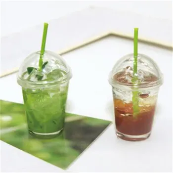 

1:12 Dollhouse Miniature Mini fruit tea cup juice Ice Cream Toys Accessories Model doll house toy