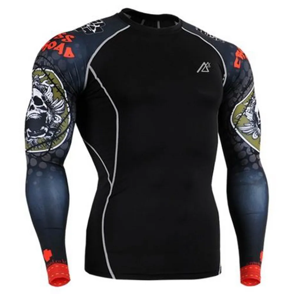 Newst Cycling Shirt Men Bodybuilding Sport T-shirt Long Sleeve Compression Top Gym T Fitness Tight Rashgard MMA Male |