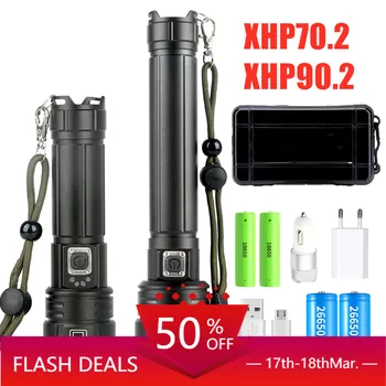 

XHP90.2 XHP70.2 LED Flashlight most powerful Flashlight 18650 26650 USB Torch Lantern Hunting Lamp Hand Light USB Rechargeable