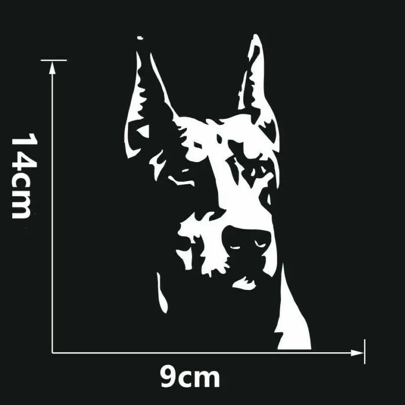 Pet Love Dog Bumper Doberman Vinyl Die Cut Decal window Car Laptop Sticker 22*13CM Black White Sticker