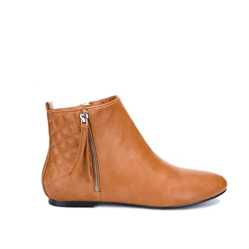 

MaxMuxun New Women's Booties Flat Heel Ankle Pointed Toe Boots Spring Autumn Fashion Causal Short Chelsea Boots tenis feminino