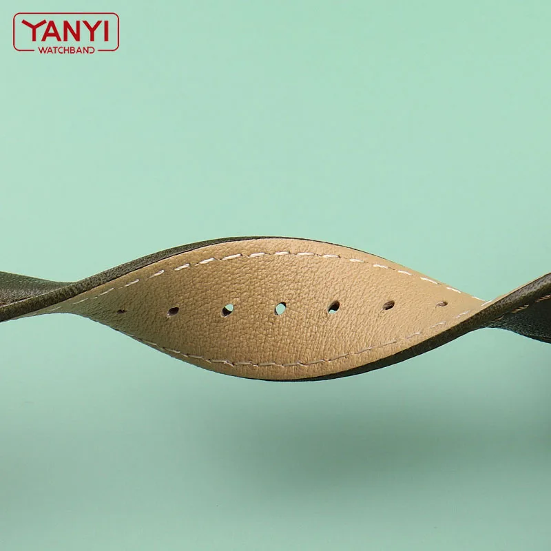 COW LEATHER Watchband 20mm  22mm watch strap wristwatches band handmade Genuine leather bracelet