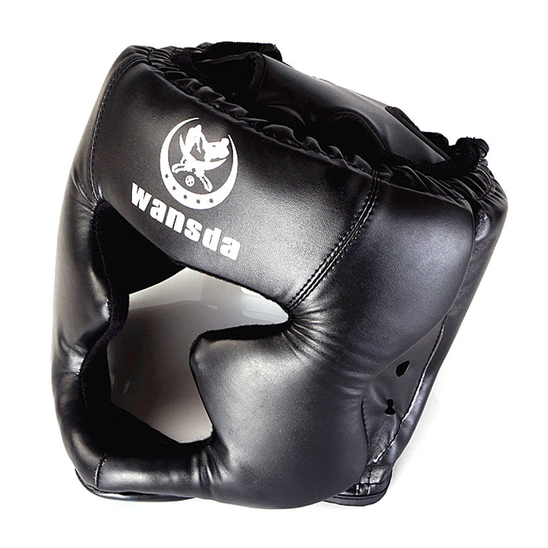 

17x24cm Boxing Helmet Kickboxing Sparring Sporting Training Face Headgear Adjustable size PU safer training protection for head
