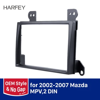 

Harfey 2Din Car Stereo Frame Player Install Panel Kit Fascia Dash Mount For Mazda MPV 2002 2003 2004 2005 2006 2007 GPS Trim Set