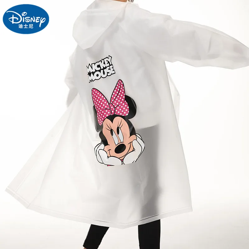 

Непромокаемый плащ Disney Minnie для взрослых, непромокаемый плащ из ЭВА для девочек и женщин, непромокаемое пончо, дождевик для мужчин, дорожный плащ