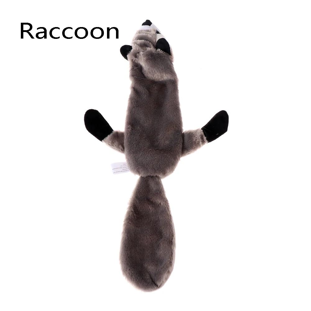 Plush Raccoon Милая собака, пищащая жевательная игрушка, латексная свинья, плюшевая белка, пищалка, игрушка для щенка, тренировка, интерактивная игрушка для снятия стресса, товары для домашних животных - Цвет: Plush Raccoon