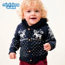 Вязаный детский свитер; зимний Кардиган для новорожденных; свитера для маленьких мальчиков; куртки с капюшоном на пуговицах; осеннее пальто для маленьких девочек