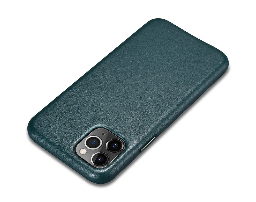 ICARER Роскошный чехол из натуральной кожи s для Apple iphone 11 Pro Max, мягкий на ощупь тонкий металлический чехол с кнопкой громкости