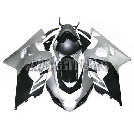 Полные Обтекатели для Suzuki GSXR600 GSXR750 K4 2004 2005 G-SXR750 04 05 ABS пластик кузова мотоцикла глянцевый серебристый черный