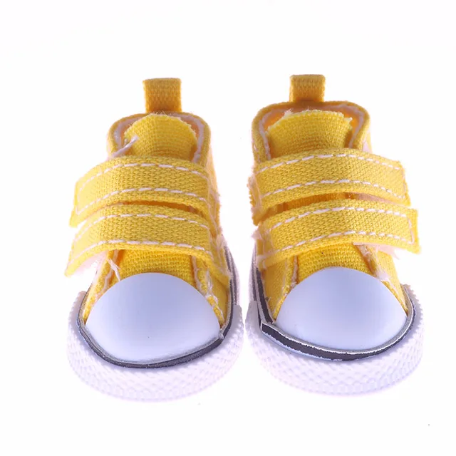Shoes For Doll 5CM Mini Canvas Shoe Fit 14.5 Inch Nancy,Paola &BJD EXO Russian Doll DIY Handmade For Baby Birthday Festival Gift M121