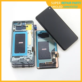 

ORIGINAL SUPER AMOLED LCD For SAMSUNG Galaxy S10 Display G973 S10 Plus G975 G975F LCD Display Touch Screen Digitizer Assembly
