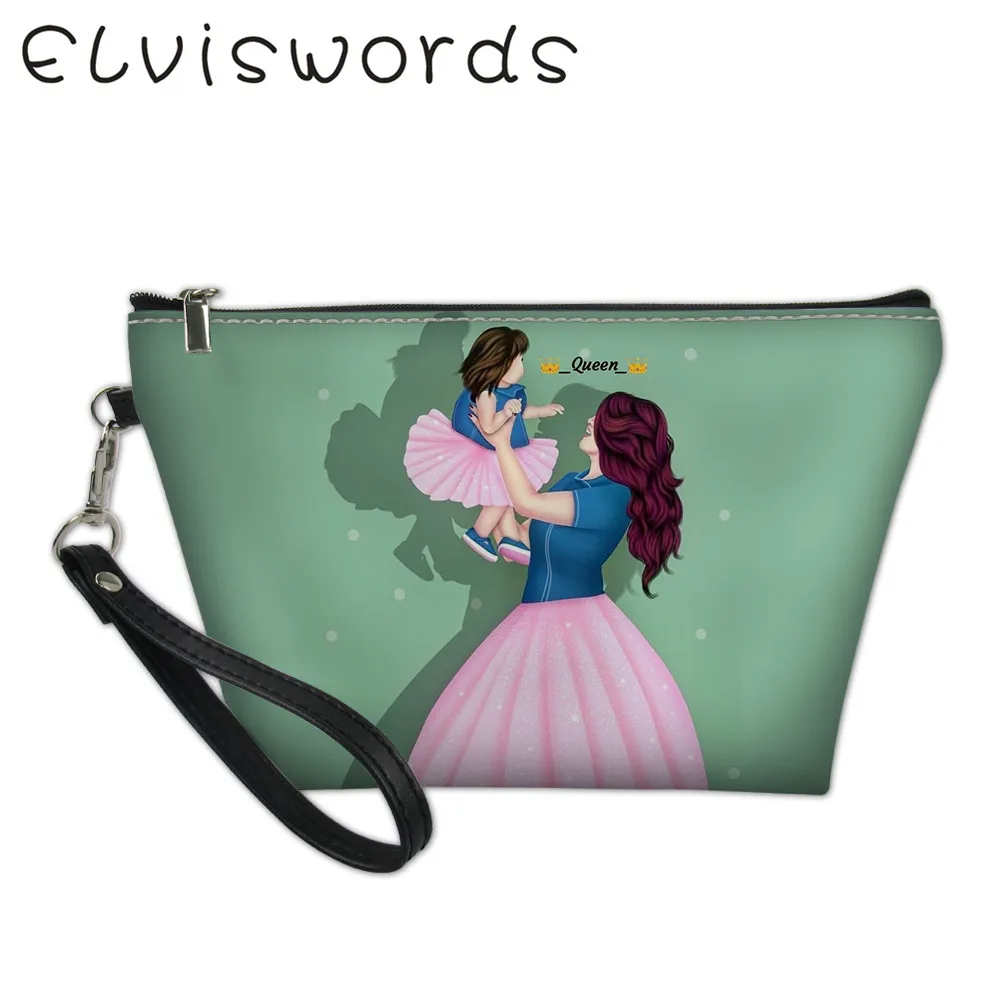 ELVISWORDS, женская модная сумка для туалетных принадлежностей, супер мама с детским принтом, Женский чехол, косметичка для макияжа, neceser maquillaje - Цвет: HMA486Z8
