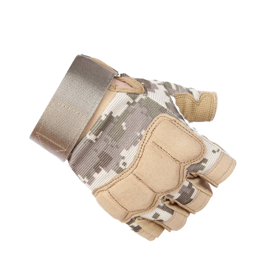 B Half Finger Gloves Military Tactical Airsoft Hunting Riding Outdoor Sports#PY6 - Цвет: B