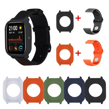 

Sport Silicone Watch Strap for Amazfit GTS + TPU Protective Case Cover Bumper for Xiaomi Huami Amazfit GTS Smart Watch Band 20mm