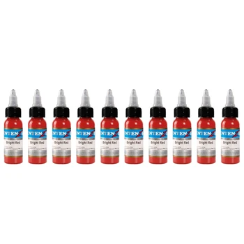 

RED COLOR 10 Bottle Set tattoo & body art Permanent Makeup Pigment Colors Tattoo supplies paint Ink for Tattoo supplies