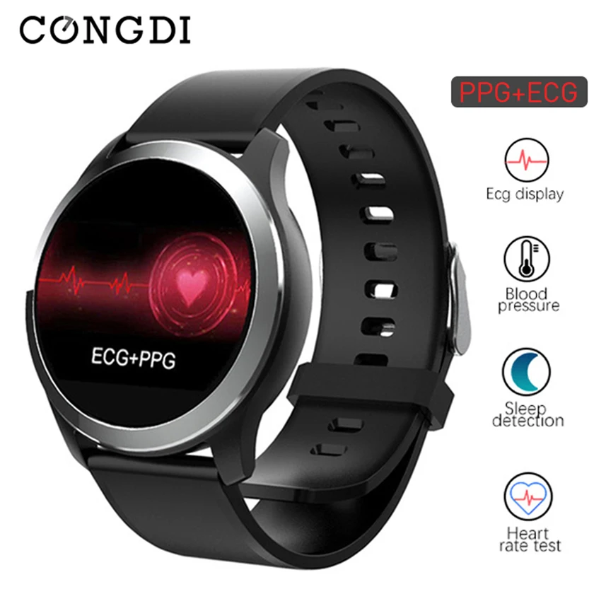 Смарт часы Congdi Z03 ECG PPG мужские с функцией измерения кровяного давления и