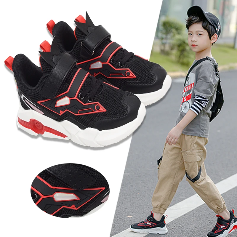 

PEAKING Boys Sneakers for Big Children Autumn Spring Sneaker Enfant Girls Kids Breathable Mesh Footwear Running Boys Sport Shoes