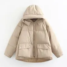 Зимнее Новое Стильное свободное универсальное хлопковое пальто, Корейская стильная Короткая Толстая хлопковая стеганая куртка, пуховое пальто для женщин 014634