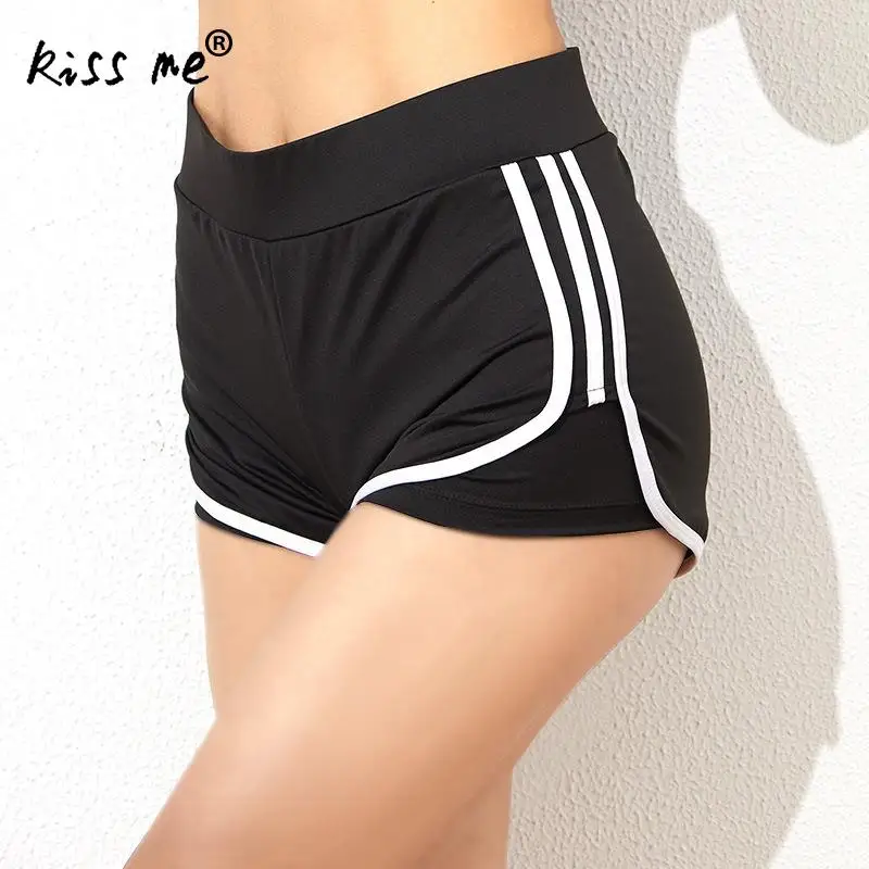 Однотонные женские спортивные шорты беговой костюм женский эластичный пояс фитнес тренировочный спортивный костюм шорты для упражнений женские шорты для йоги
