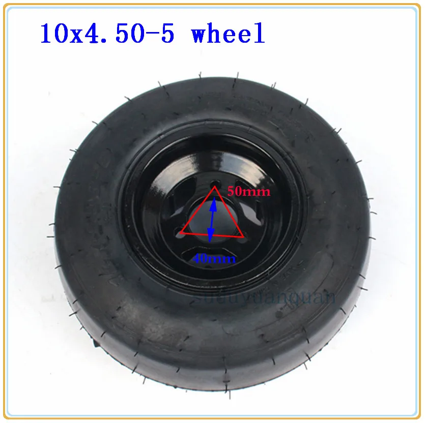 GO KART wheel front 10X4.50-5 Inch Aluminum Alloy Wheel Rim Hub and vacuum tire tyre fits for KARTING ATV UTV Buggy go-kart