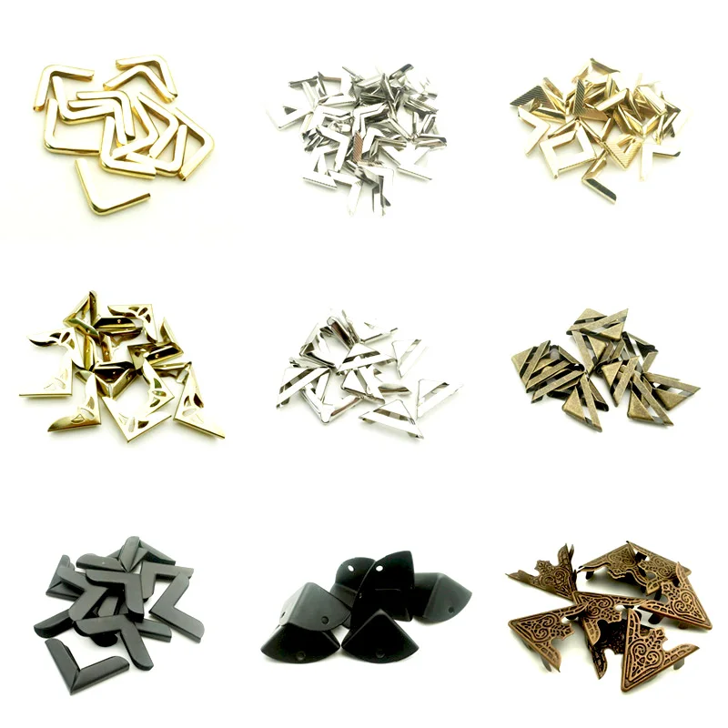 Mixed Styles Retro Metal Gold And Silver DIY Bronze Book Scrapbooking Album Menu Folder Protectors Corner For Photo Album SC130