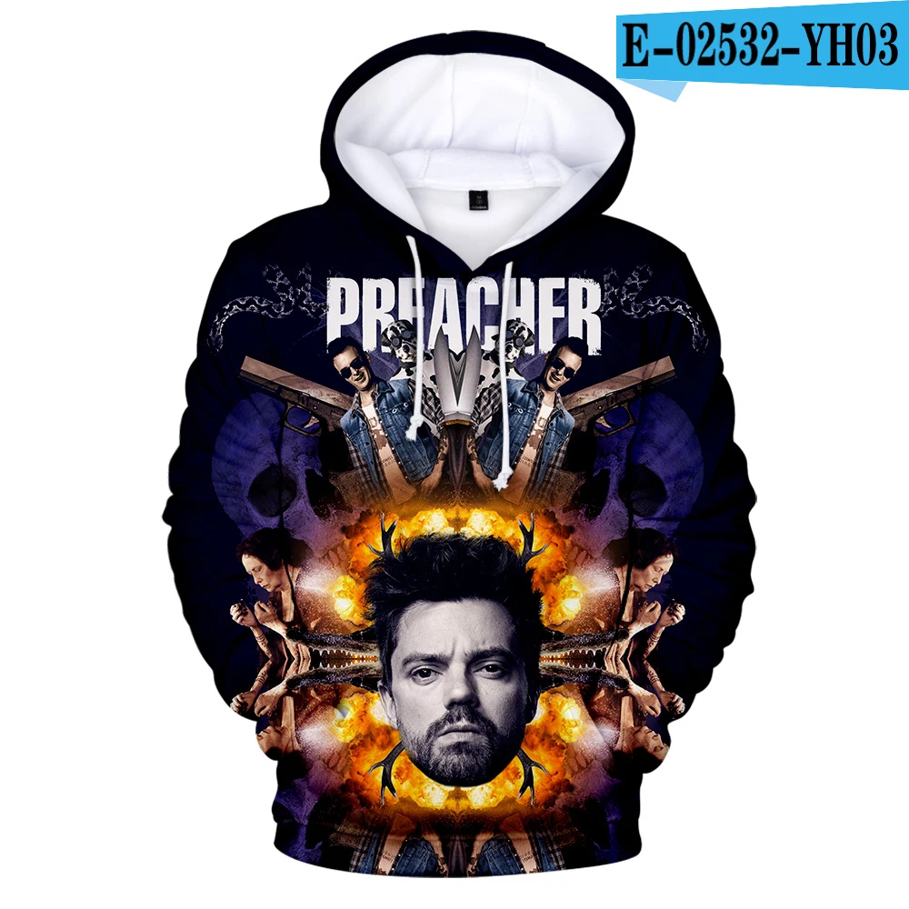 ТВ серии Preacher сезон 4 Джесси кассиди тюльпан 3d печать толстовка с капюшоном для мужчин/женщин Повседневная Хип Хоп Толстовки Одежда - Цвет: YH03