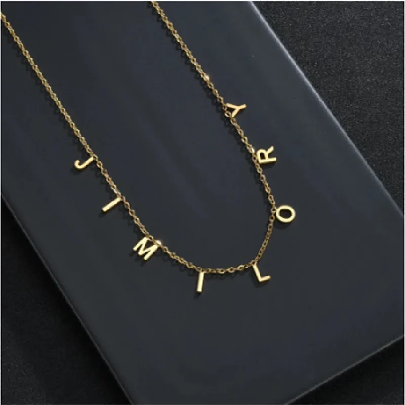 Custom Trendy Name Letters Chokers 