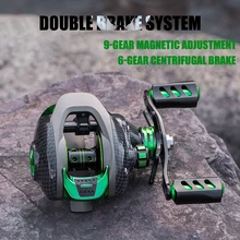 Рыболовная катушка LM3000 высокая скорость соотношение 7,1: 1 Металлическая леска чашка 6+ 1 шарикоподшипник из углеродистой стали двойная тормозная система рыболовные снасти