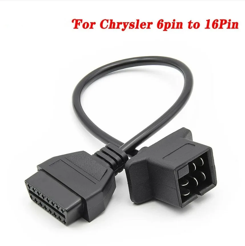 For Chrysler Jeep Dodge 6 pin OBD1 to OBD2 Convert Adapter Cable Auto