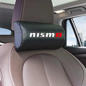

Car neck pillows both side pu leather single headrest case for Nissan Nismo Juke Note Navara Leaf Qashqai Xtrail Car styling