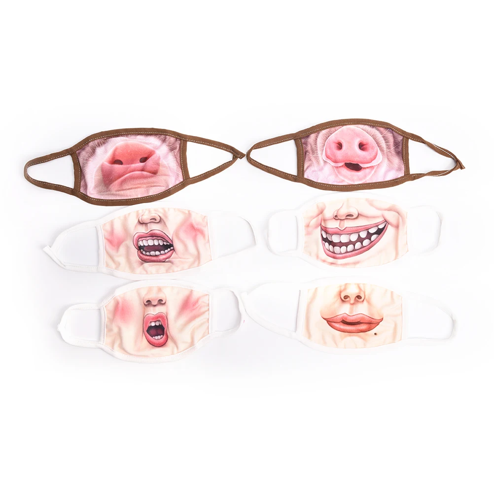 1Pc Funny Black Anti-Dust Cute Bear Cotton Mouth Face Mask Respirator For Cycling Anime Cartoon Kpop Lucky Bear Women Men Muffle