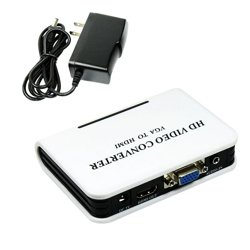 1080P Аудио VGA к HDMI HD HDTV видео конвертер коробка адаптер для ПК/ноутбука/DVD