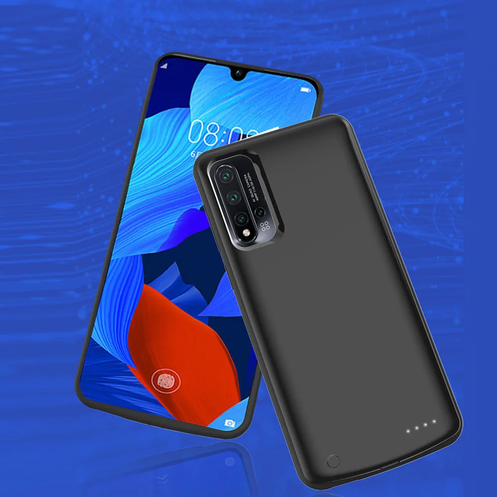 

For Huawei Honor 20 Pro Nova 5 Pro 6500mAh Battery Charger Case Extended Battery Backup Power Protective Cover Back Case Fundas