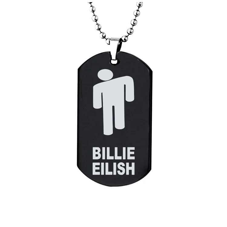 Ювелирные изделия в стиле хип-хоп Billie Eilish, ожерелье для женщин и мужчин из нержавеющей стали, ожерелье с шариками для женщин и мужчин, колье для женщин, подарки для фанатов - Окраска металла: Style8 Black
