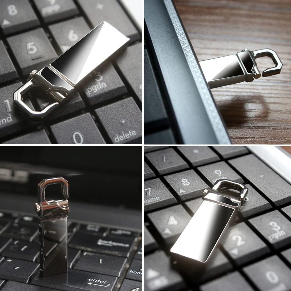 

Pendrive 8G 16G 64G 128GB Metal Key Chain USB Flash Drive 32G Custom Logo Pen Drive High Speed USB Stick Real Capacity USB Flash