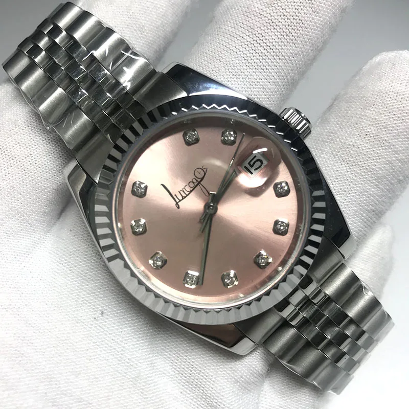 

Luxury Watch Men Women Luxury Watch Date-just President Automatic Mechanical Watches Mechanical diamonds pink Dial