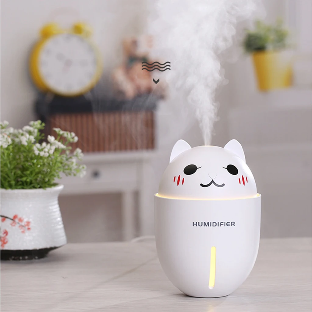Portable 3 in 1 USB 320mL Air Humidifier+Cooling Fan+ Night light Lamp