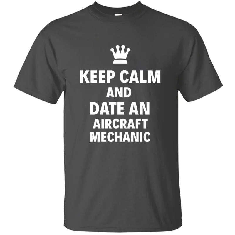 Дизайнерская футболка с юмором keep calm and date an "aircraft mechanic", уличная новинка, Мужская футболка, хлопок, юмористический хип-хоп Топ