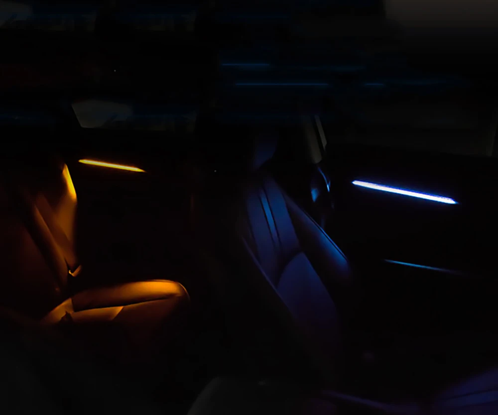 Светодиодный светильник для Honda Civic, хромированная лампа для окружающей среды/углеродное волокно