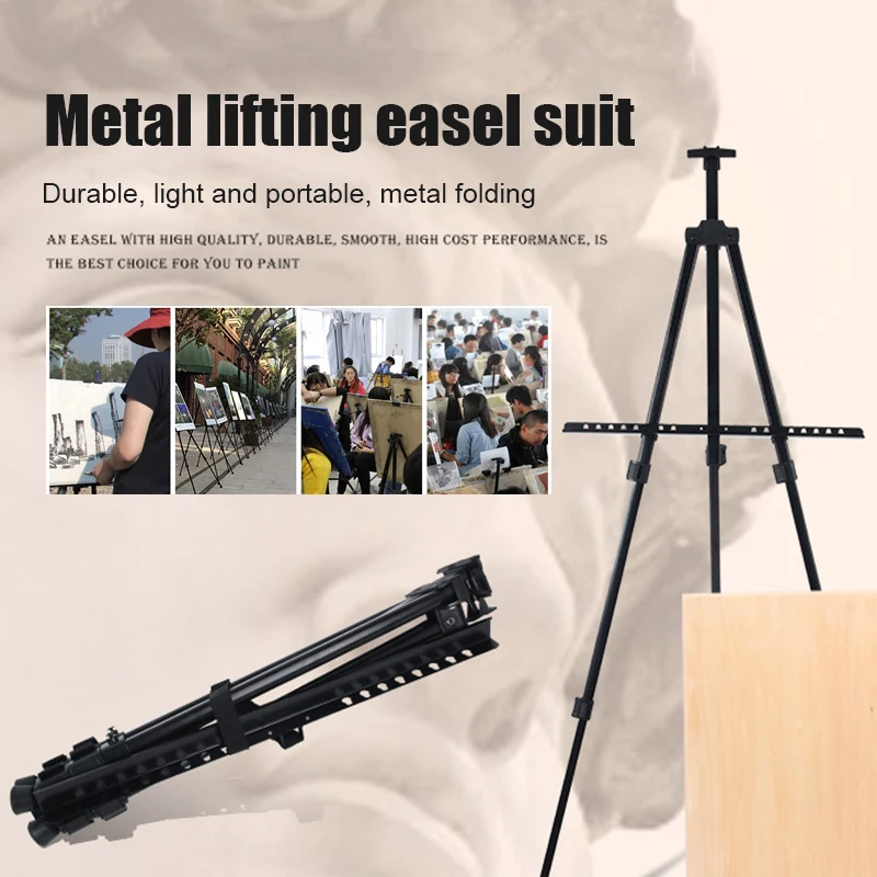  Folding Tripod Display Easel Stand Drawing Board Poster Bag Display Adjustable Portable SEC88