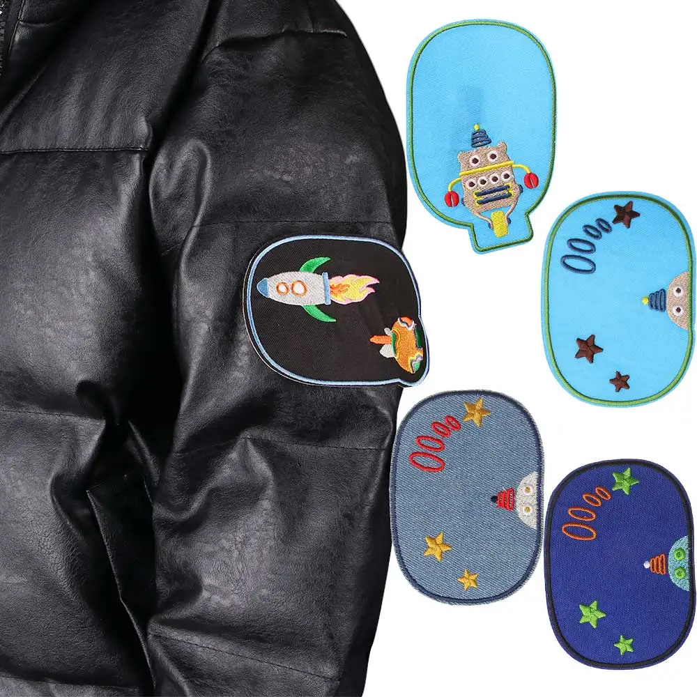 

5 Pcs Sewing Repair Patch For Elbow Knee Patches Iron On Patch Clothing Jeans Stickers Embroidered Badge Cloth Cover