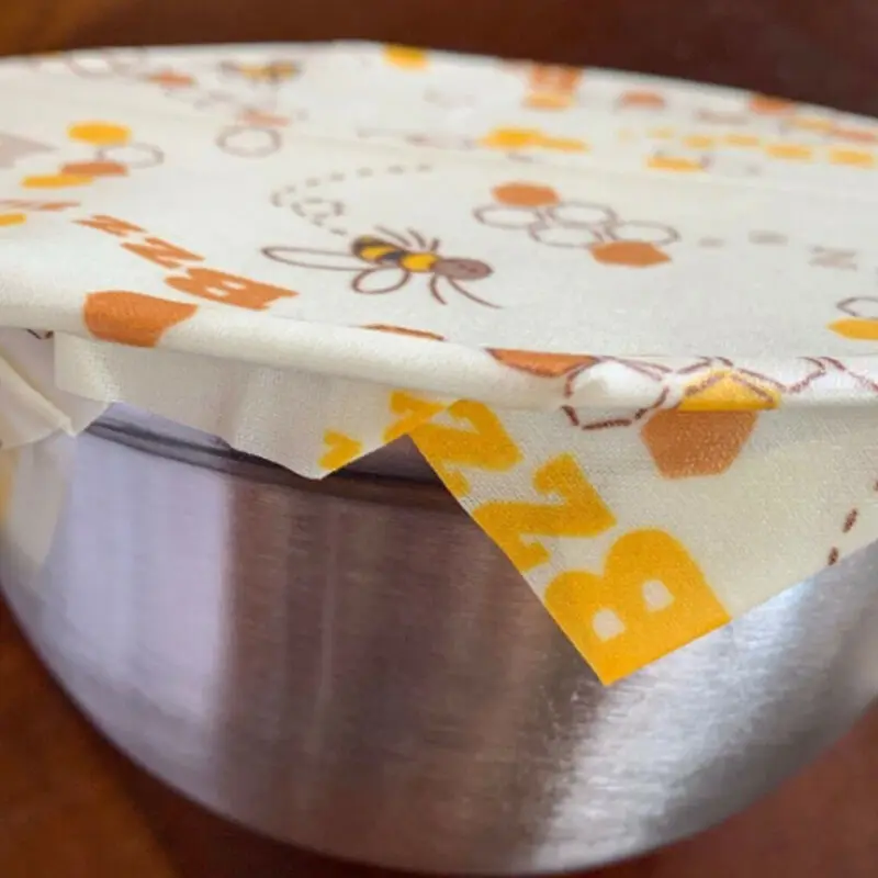 Kitchen 3pcs Beeswax Fresh Keeping Paper Cloth Saran Wrap Washable Storage Safe Wraps | Дом и сад