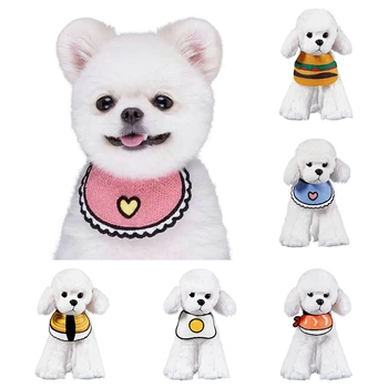 

Cute Cat Dog Bandanas Bibs Scarf Collar Adjustable Pet Neckerchief Scarf Saliva Towel For Small Medium Large Dogs