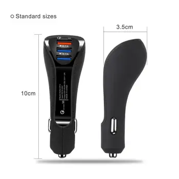 

Newly QC 3.0 Fast Charger 3.1a USB Dual Port Car Charge Type Android Smartphone Tablet Charger Adapter safty charging