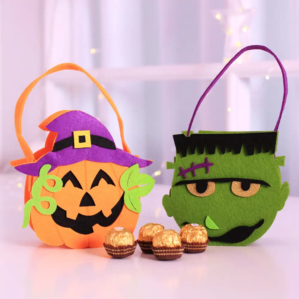 Halloween Hadiah Permen Tote Labu Bajak Laut Penyihir Penyihir
