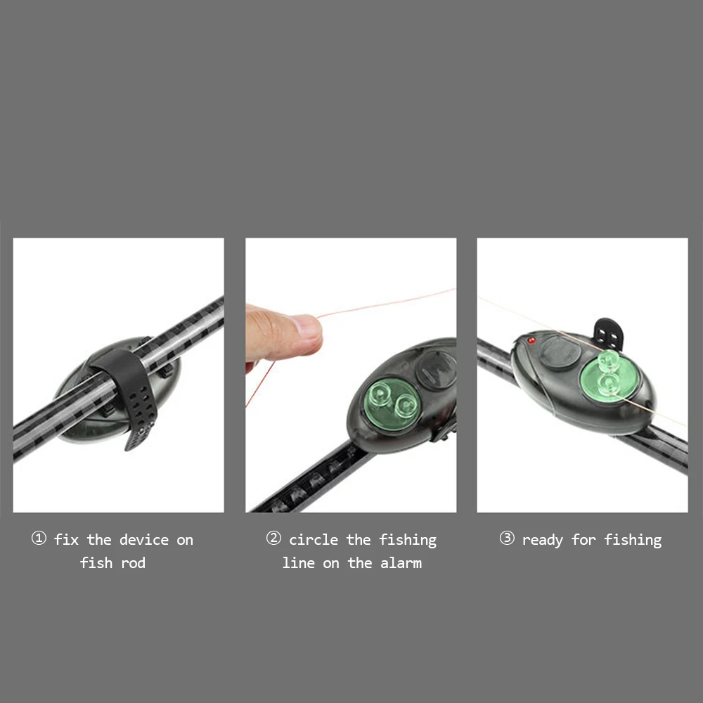 

Electronic Fishing Bite Alarm Sensitive Sound Alert LED Light Indicator Daytime/Night Fishing Accessory